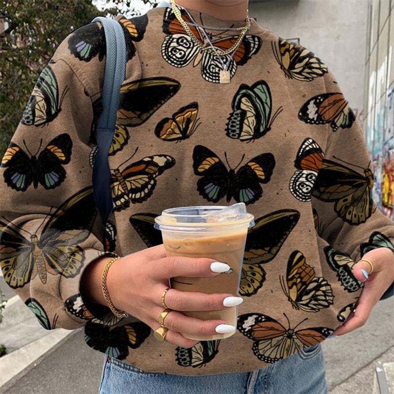 Butterfly Print Sweatshirt
