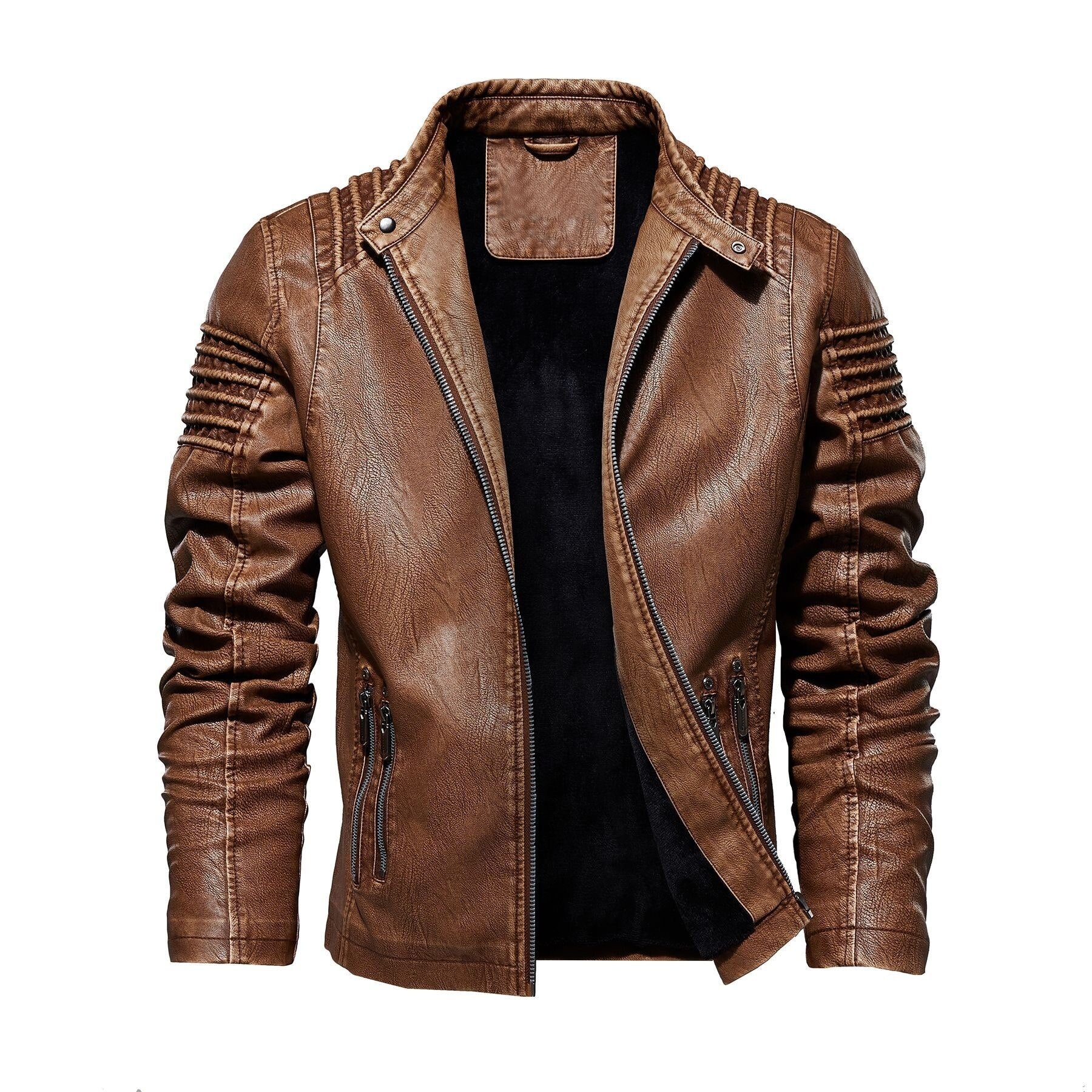 Leather Jacket With Fleece Lining