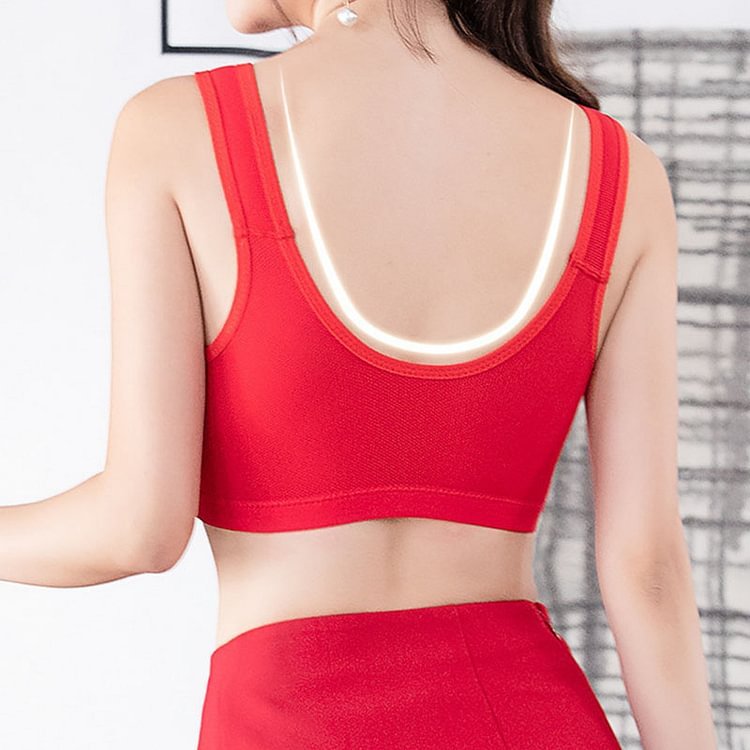 Front Button Breathable Skin-Friendly Cotton Bra