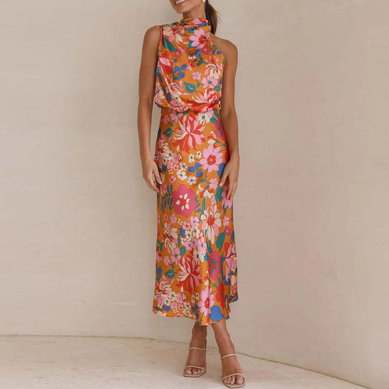 Floral Satin Dress
