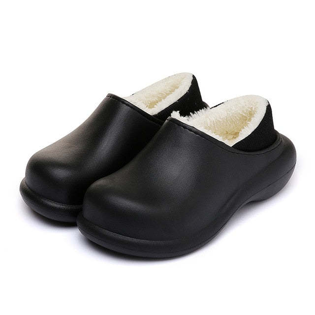 Women Cute Fur Slippers Elastic EVA Winter Shoes