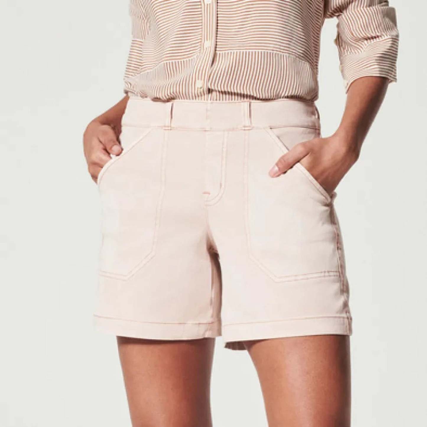 Stretch Pull-On Denim Shorts