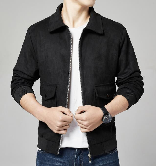 Suede Jacket With Teddy Inner Lining