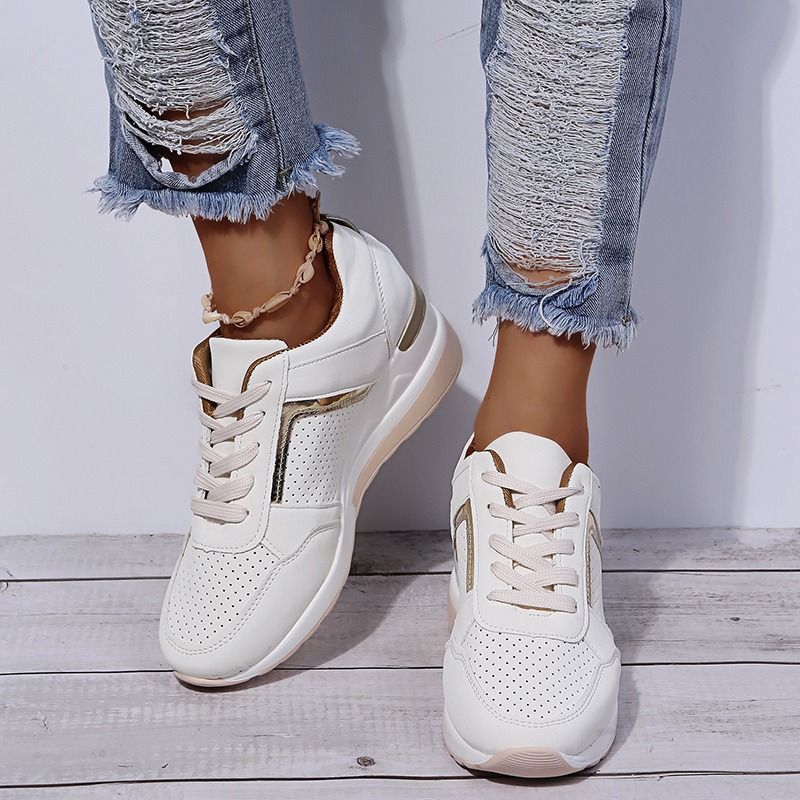 Orthopedic Lace-up Wedge Sneakers