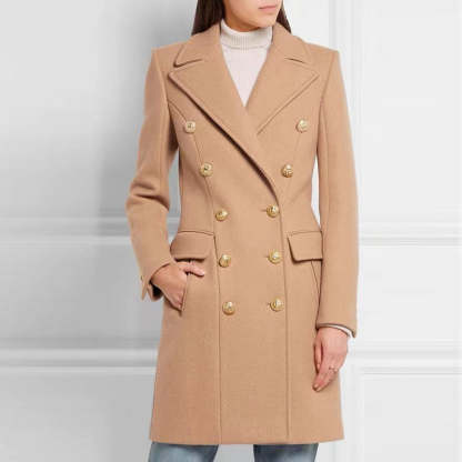 Breasted Wool Coat