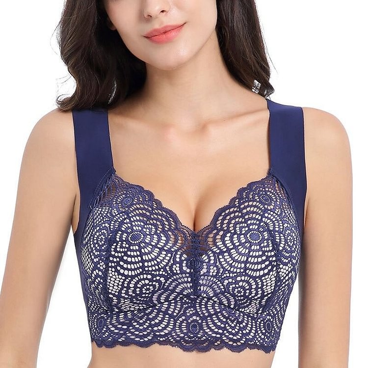 Bra For Women Ultimate Lift Stretch Full-Figure Seamless Lace Cut-Out Bra Plus Size