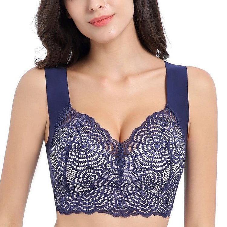 Bra For Women Ultimate Lift Stretch Full-Figure Seamless Lace Cut-Out Bra Plus Size