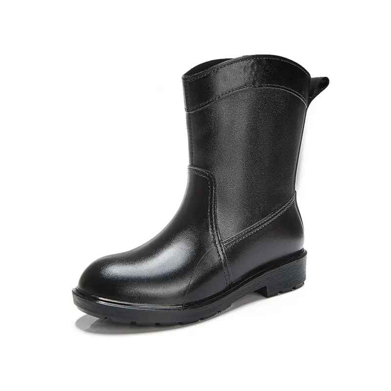 womens platform   calf rain boots rubber sole non slip waterproof shoes outdoor slip on shoes details 2