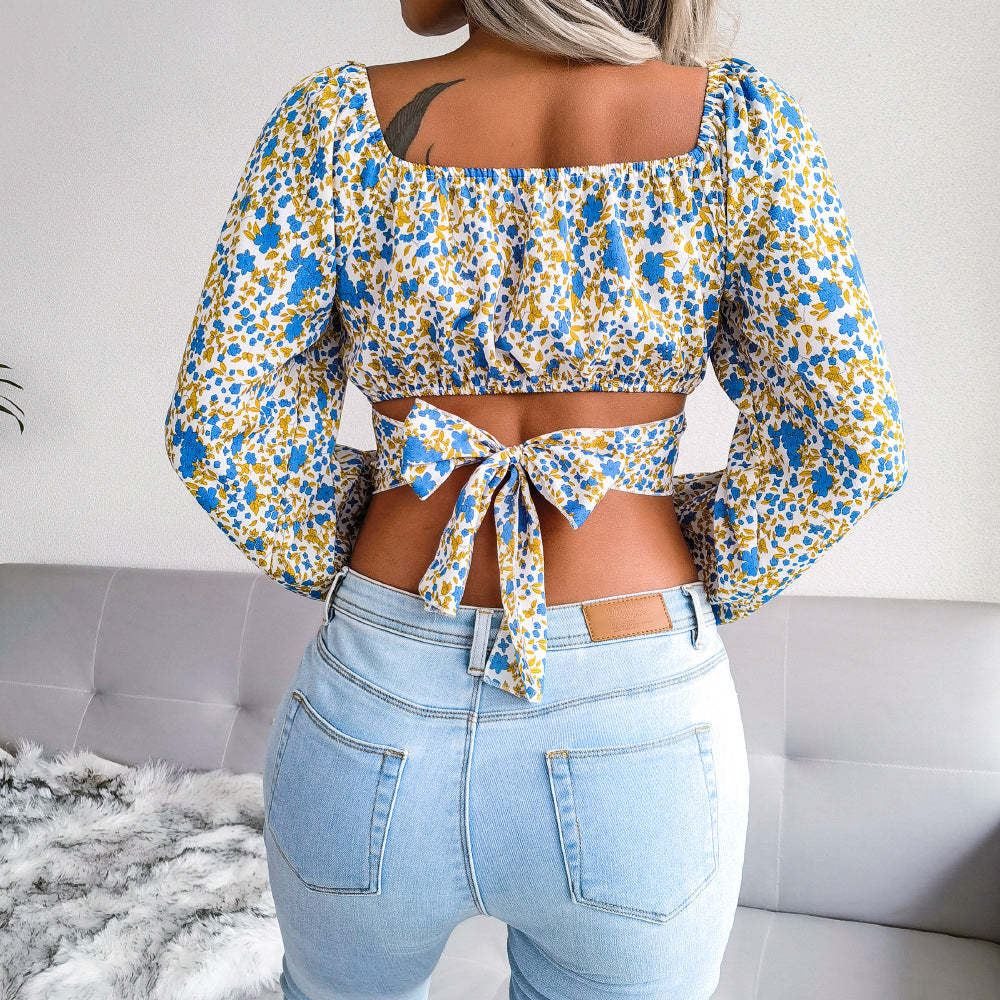Milkmaiden Top With Floral Print
