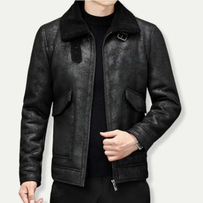 Suede Look Biker Jacket