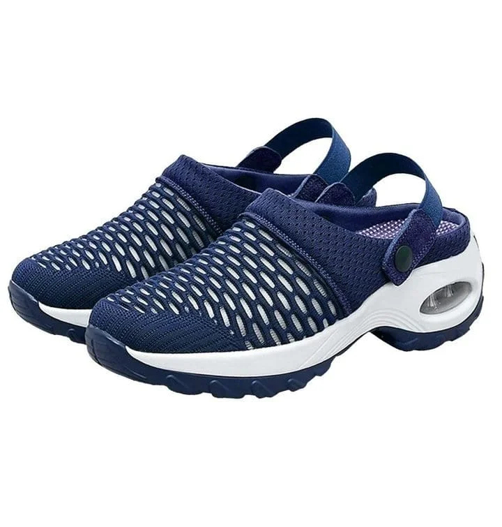 Women's Summer Breathable Mesh Air Cushion Outdoor Walking Slippers Orthopedic Walking Sandals
