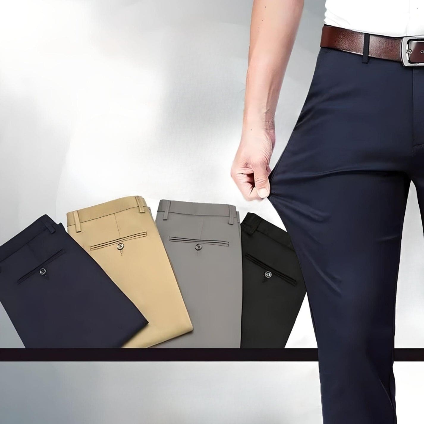 Stretchable Office Trousers For Men