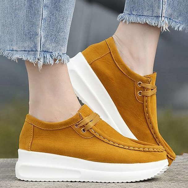 Women’s Fashionable And Comfortable Lace-Up Platform Casual Shoes
