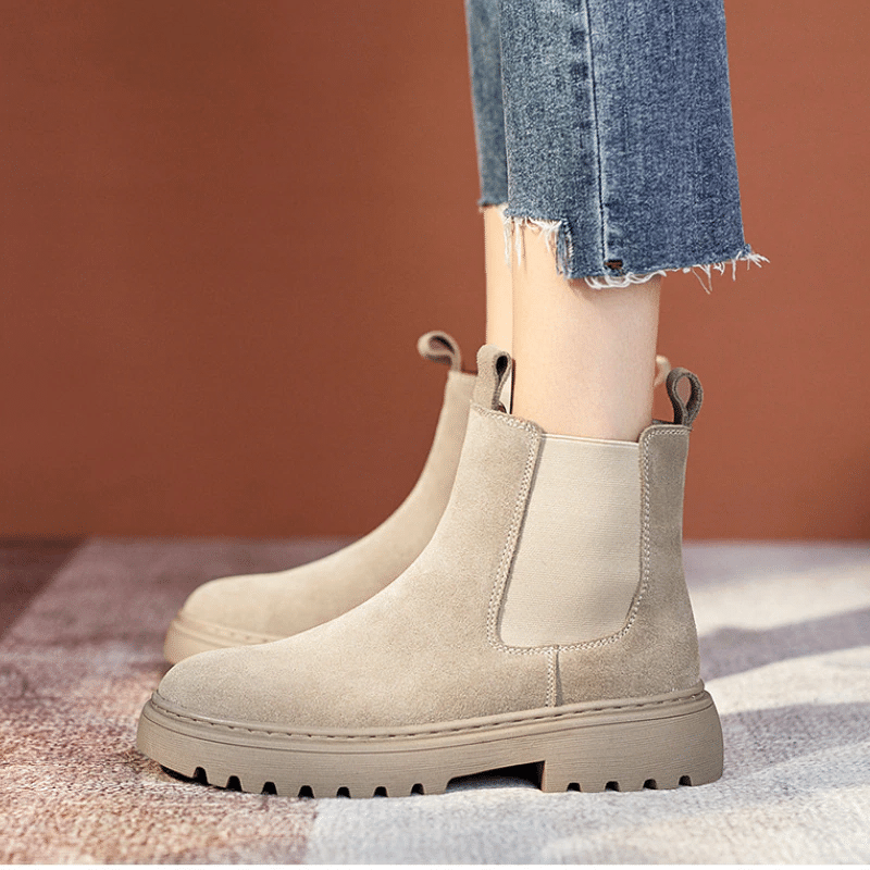 Orthopedic Ankle Boots Chunky Sole