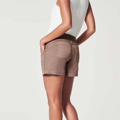 Stretch Pull-On Denim Shorts