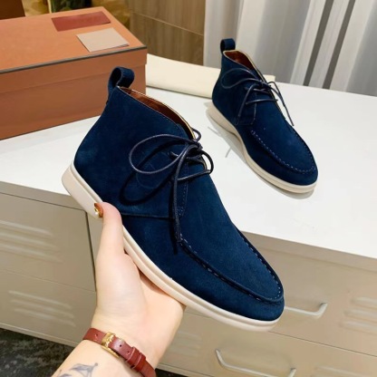 Casual Suede Lace-up Flat Desert Boots