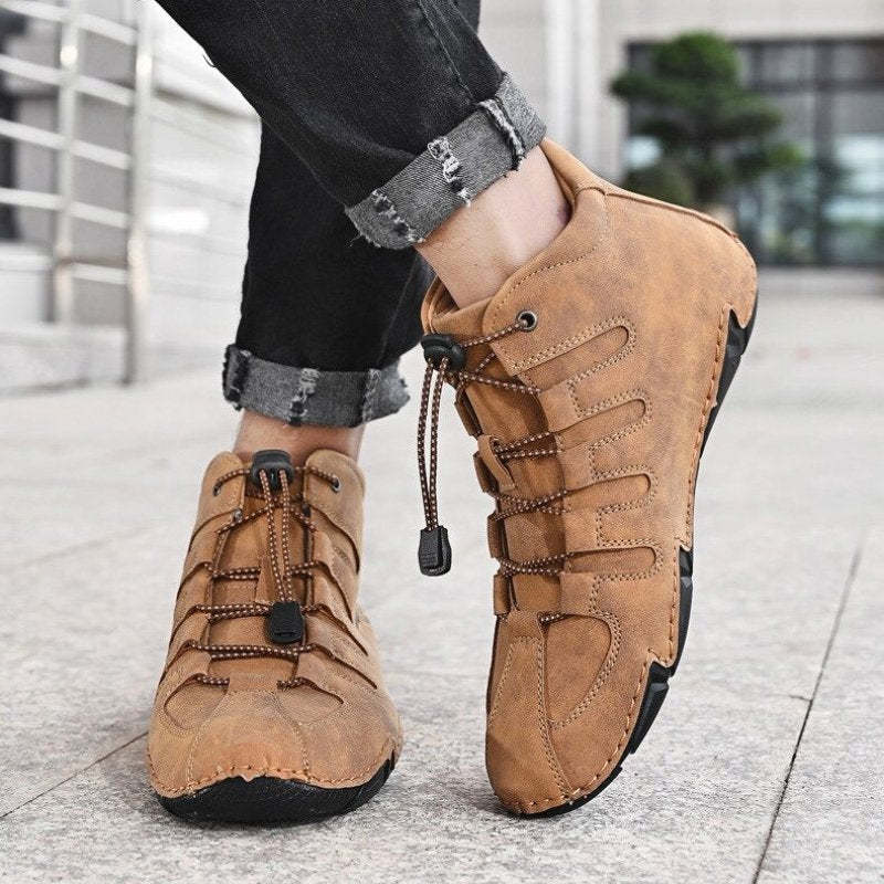 Men Orthopedic Shoes Retro Warm Ankle Boots