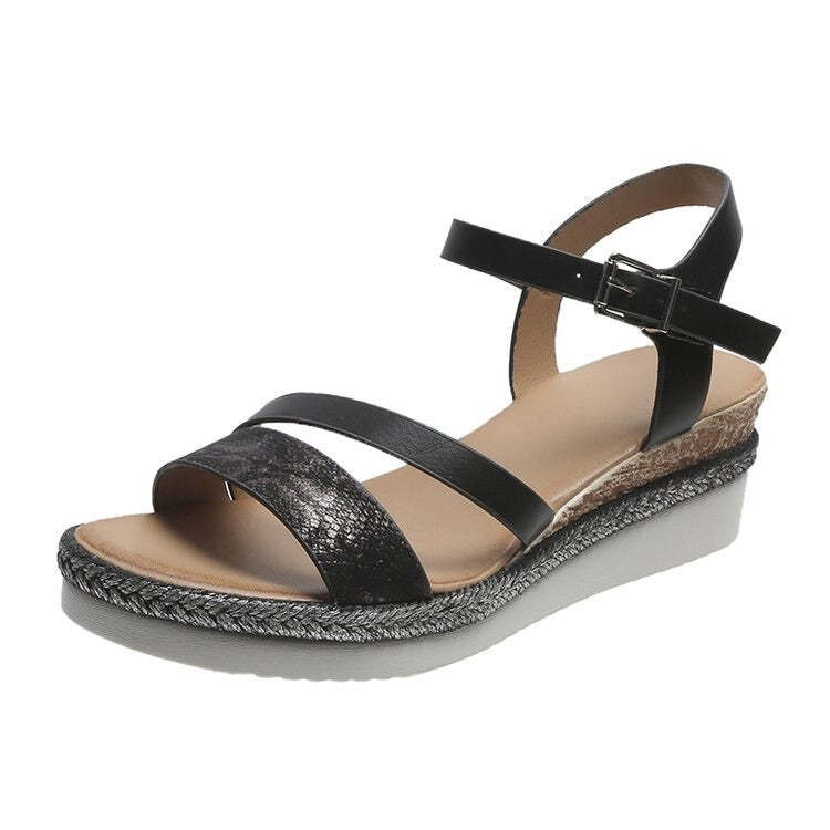 Women Orthopedic Sandals Comfy Anti-slip Soles Buckle Strap