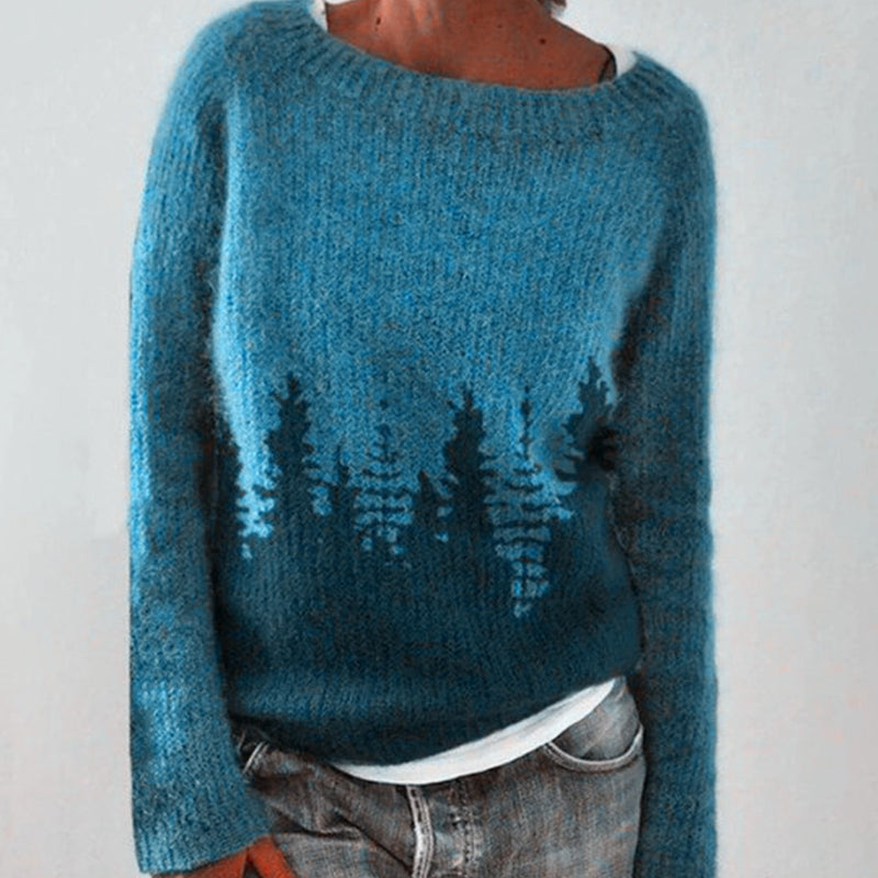 Knitted Sweater With Print