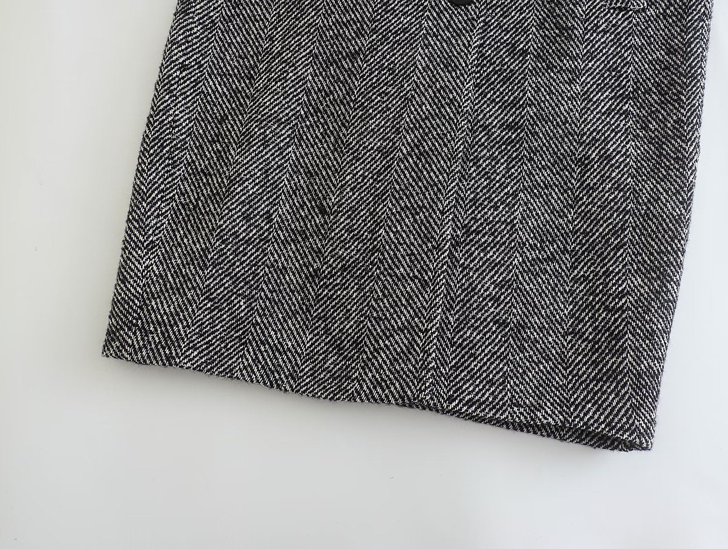 Women's Herringne Pattern Overcoat