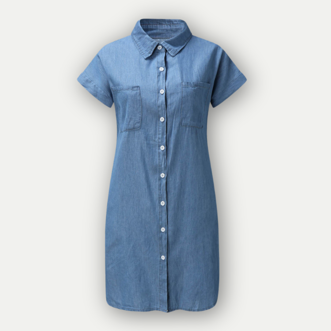 Summery Denim Shirt Dress