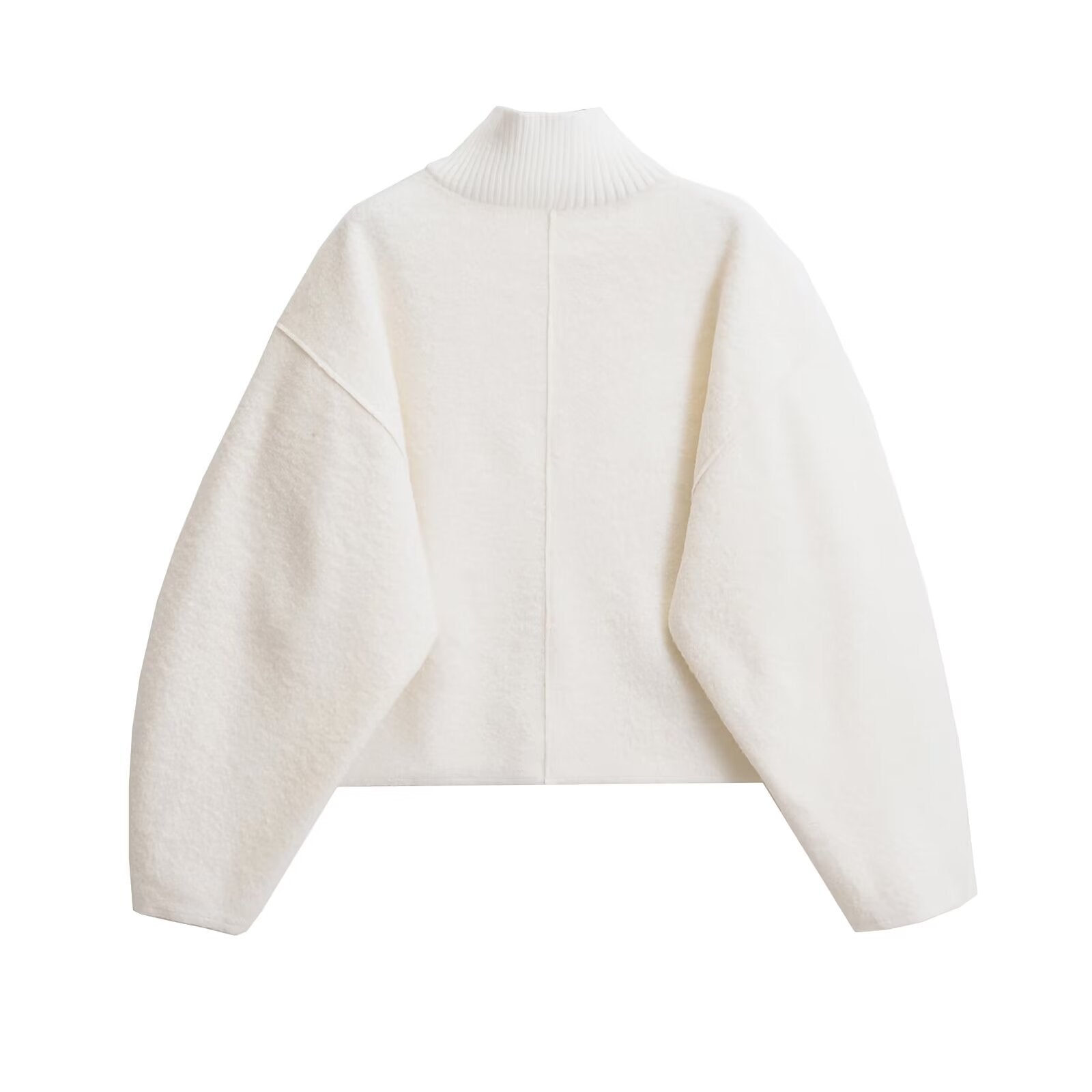 Vegan Wool Blend Turtleneck Sweater