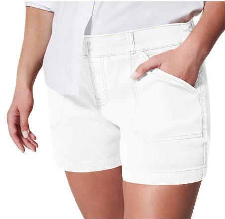 Stretch Pull-On Denim Shorts