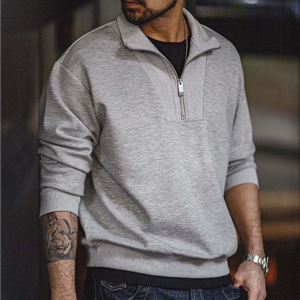  Modern Casual Quarter-Zip Sweater