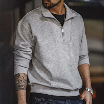  Modern Casual Quarter-Zip Sweater