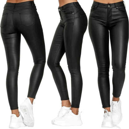 Faux Leather Stretch Pants