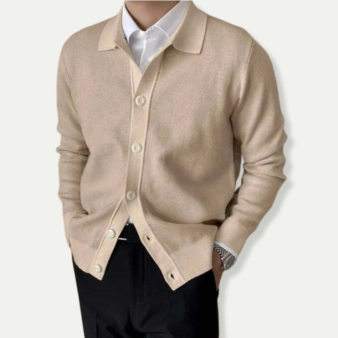 Elegant Classic Wool-Blend Cardigan