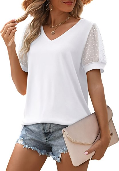  Chic V-Neck Blouse