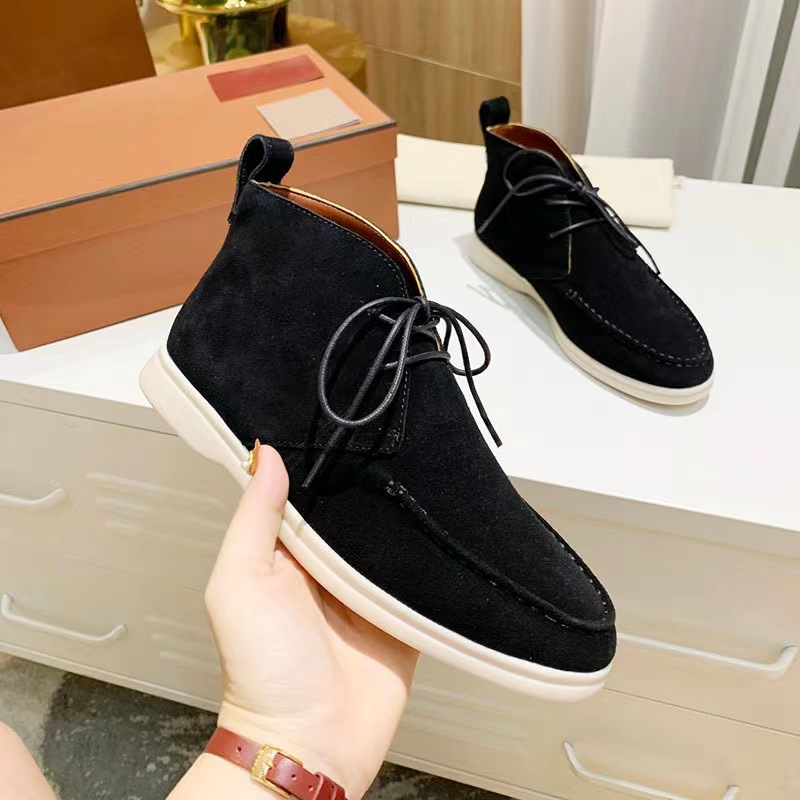 Casual Suede Lace-up Flat Desert Boots