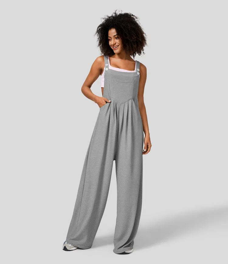 Casual Overall Wide-Leg Pants