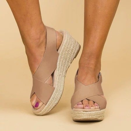 Women's Annadel Eirwyn Straw Wedge Sandal Platform Sandals