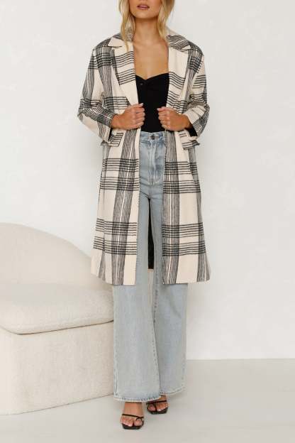 Plaid Longline Coat