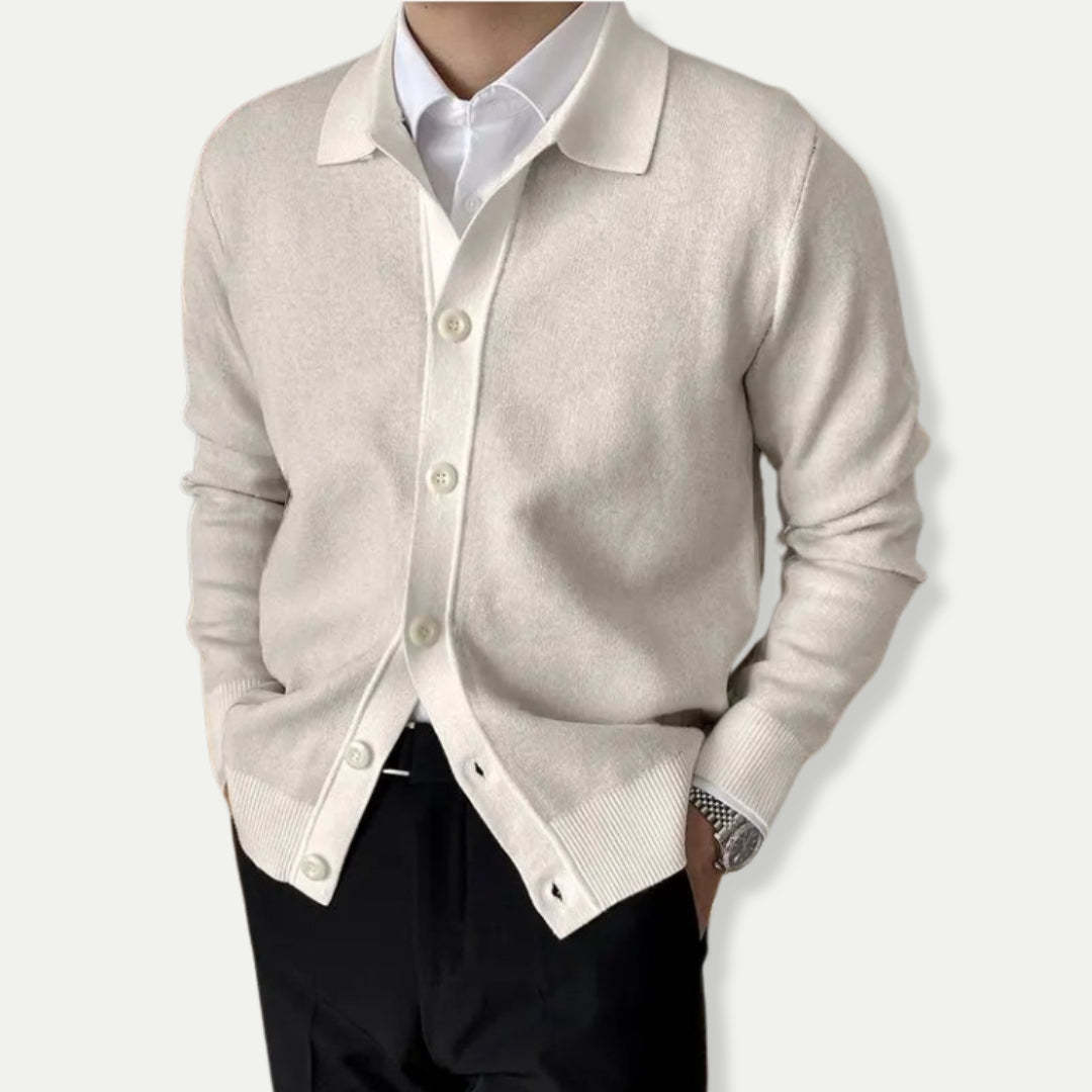 Elegant Classic Wool-Blend Cardigan