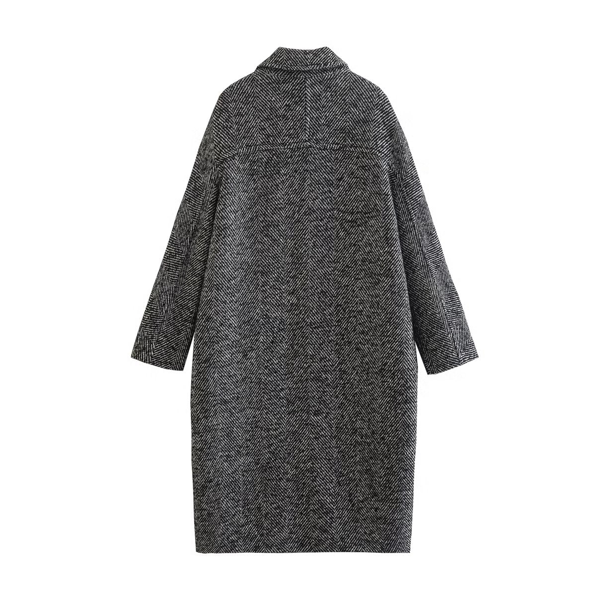 Women's Herringne Pattern Overcoat