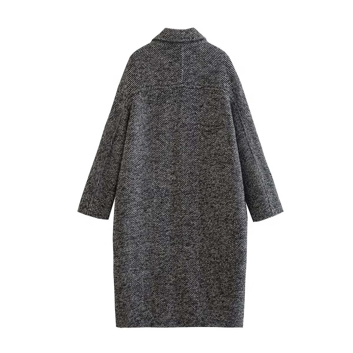 Women's Herringne Pattern Overcoat