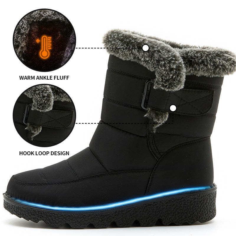 Orthopedic Women Boots Pain Relief Warm WaterProof High Top Boots
