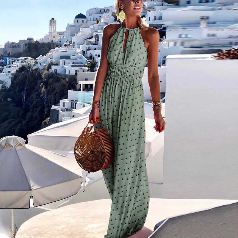 Ho Maxi Dress With Halter Neck