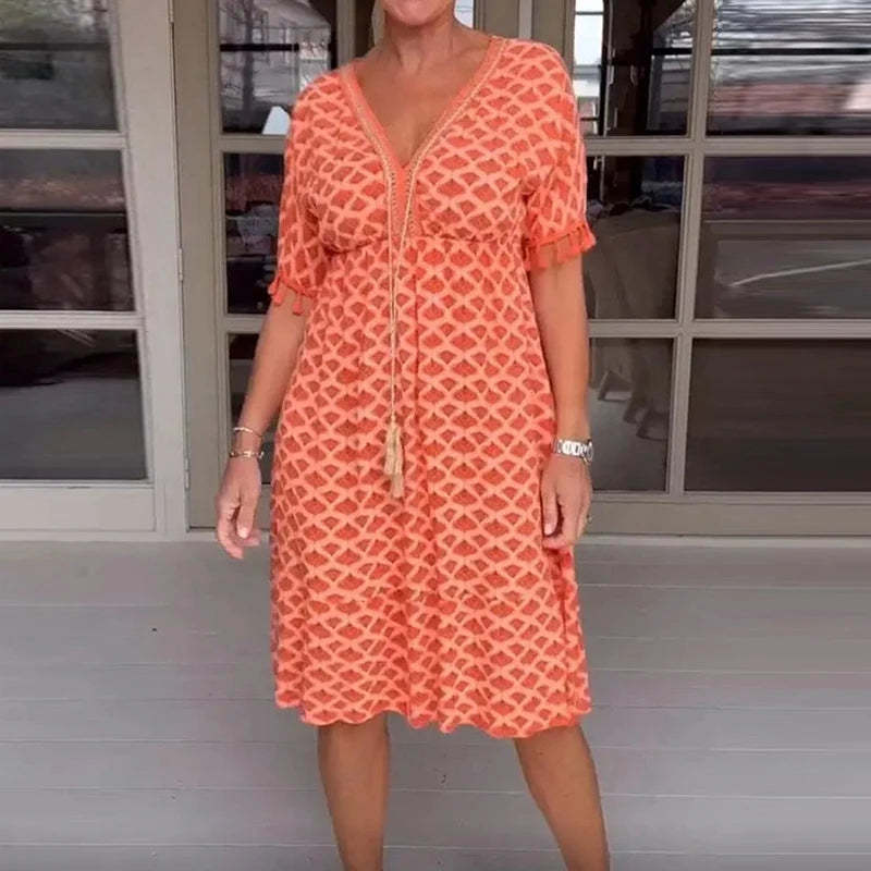 Floral V-neck Dress
