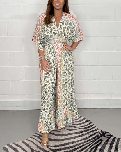 V-neck jumpsuit