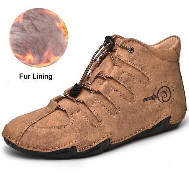 Men Orthopedic Shoes Retro Warm Ankle Boots