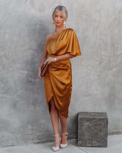 Elegant Draped Cocktail Dress