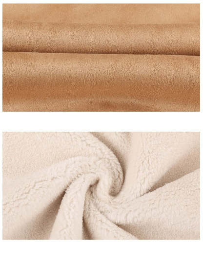 Suede Biker Jacket With Lambswool Lining