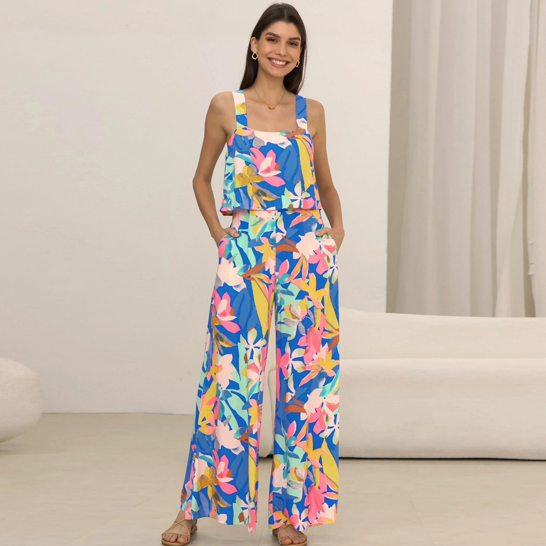 Flowy Summer Wide-Leg Jumpsuit
