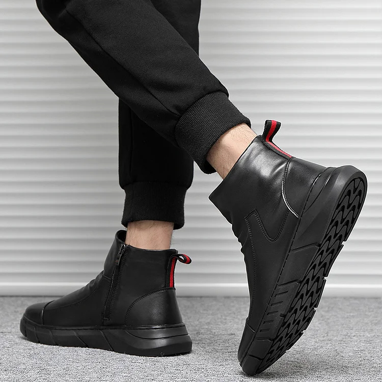 Italian Handmade Genuine Leather Zipper Boots