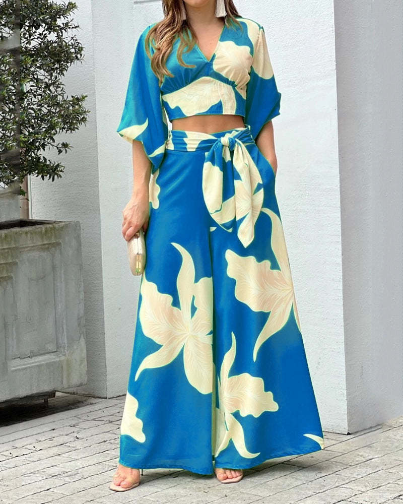 Two-piece Floral Set