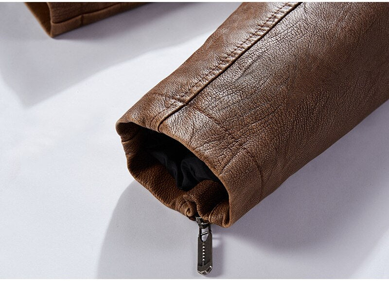 Leather Jacket With Fleece Lining